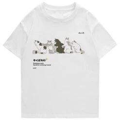 Apparel Cats Scratching Cats Backs Unisex Tee -Kawaii Store kawaiies plushies plush softtoy cats scratching cats backs unisex tee tops white s 364266