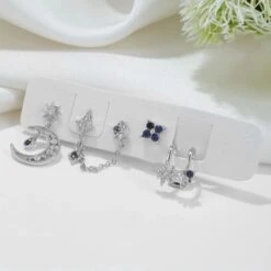 Celestial Moon & Star 18k Gold-plating Earrings (4pc Set) 10 Celestial Moon & Star 18k Gold-plating Earrings (4pc Set) -Kawaii Store kawaiies plushies plush softtoy celestial moon star 18k gold plating earrings 4pc set jewelry 578626