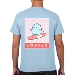 Apparel Checkered Tato Surfing Tee -Kawaii Store kawaiies plushies plush softtoy checkered tato surfing tee tops blue xl 568856