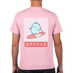 Apparel Checkered Tato Surfing Tee -Kawaii Store kawaiies plushies plush softtoy checkered tato surfing tee tops pink xl 939603
