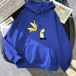 Apparel Cheeky Naked Banana Unisex Hoodies -Kawaii Store kawaiies plushies plush softtoy cheeky naked banana unisex hoodies hoodies blue s 745430