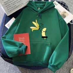Apparel Cheeky Naked Banana Unisex Hoodies -Kawaii Store kawaiies plushies plush softtoy cheeky naked banana unisex hoodies hoodies green s 925237