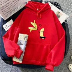Apparel Cheeky Naked Banana Unisex Hoodies -Kawaii Store kawaiies plushies plush softtoy cheeky naked banana unisex hoodies hoodies red s 673406