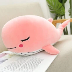 Cheerful Chonky Plumpy Pink Blue Whale -Kawaii Store kawaiies plushies plush softtoy cheerful chonky plumpy pink blue whale new soft toy 364104