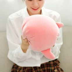 Cheerful Chonky Plumpy Pink Blue Whale -Kawaii Store kawaiies plushies plush softtoy cheerful chonky plumpy pink blue whale new soft toy 894286