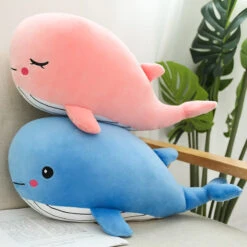 Cheerful Chonky Plumpy Pink Blue Whale -Kawaii Store kawaiies plushies plush softtoy cheerful chonky plumpy pink blue whale new soft toy 967164