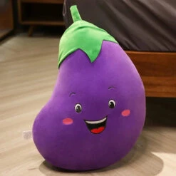 Cheerful Vegetables Plushies -Kawaii Store kawaiies plushies plush softtoy cheerful vegetables plushies soft toy eggplant 12in 30cm 998007