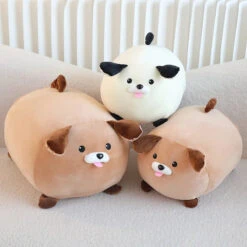 Cheerful White Brown Dog Plushies -Kawaii Store kawaiies plushies plush softtoy cheerful white brown dog plushies soft toy 429262