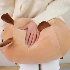 Cheerful White Brown Dog Plushies -Kawaii Store kawaiies plushies plush softtoy cheerful white brown dog plushies soft toy 462395