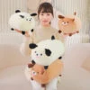 Cheerful White Brown Dog Plushies -Kawaii Store kawaiies plushies plush softtoy cheerful white brown dog plushies soft toy 523075