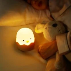 Chick Hatching USB Rechargeable Night Lamp -Kawaii Store kawaiies plushies plush softtoy chick hatching usb rechargeable night lamp home decor 312669