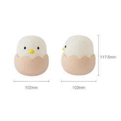 Chick Hatching USB Rechargeable Night Lamp -Kawaii Store kawaiies plushies plush softtoy chick hatching usb rechargeable night lamp home decor 354302