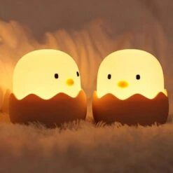 Chick Hatching USB Rechargeable Night Lamp -Kawaii Store kawaiies plushies plush softtoy chick hatching usb rechargeable night lamp home decor 489723
