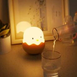 Chick Hatching USB Rechargeable Night Lamp -Kawaii Store kawaiies plushies plush softtoy chick hatching usb rechargeable night lamp home decor 509936