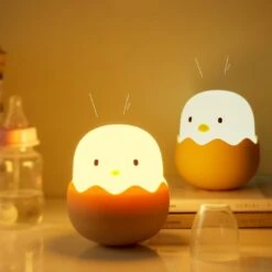 Chick Hatching USB Rechargeable Night Lamp -Kawaii Store kawaiies plushies plush softtoy chick hatching usb rechargeable night lamp home decor 755922