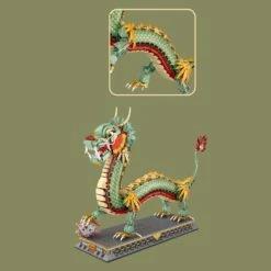 Chinese Dragon Statue Nano Building Blocks -Kawaii Store kawaiies plushies plush softtoy chinese dragon statue nano building blocks build it 150338
