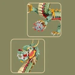 Chinese Dragon Statue Nano Building Blocks -Kawaii Store kawaiies plushies plush softtoy chinese dragon statue nano building blocks build it 250526