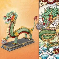 Chinese Dragon Statue Nano Building Blocks -Kawaii Store kawaiies plushies plush softtoy chinese dragon statue nano building blocks build it 344933