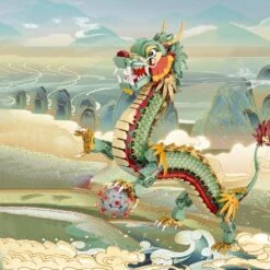 Chinese Dragon Statue Nano Building Blocks