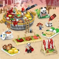 Royal Hot Pot Meal Micro Building Set | NEW -Kawaii Store kawaiies plushies plush softtoy chinese hot pot dinner micro building set new build it 485567