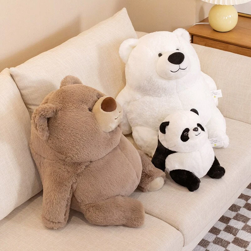 Chonky Fat Bear Panda Polar Bear Plushies 4 Chonky Fat Bear Panda Polar Bear Plushies - Image 2