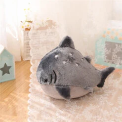 Chonky Shark Plush -Kawaii Store kawaiies plushies plush softtoy chonky shark plush soft toy 328650