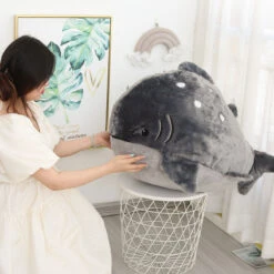 Chonky Shark Plush -Kawaii Store kawaiies plushies plush softtoy chonky shark plush soft toy 386952