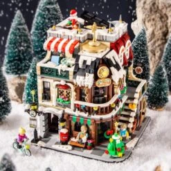 Christmas Cafe Shop Nano Building Block -Kawaii Store kawaiies plushies plush softtoy christmas cafe shop nano building block build it 491237
