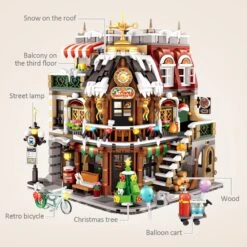 Christmas Cafe Shop Nano Building Block -Kawaii Store kawaiies plushies plush softtoy christmas cafe shop nano building block new build it 130212