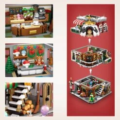 Christmas Cafe Shop Nano Building Block -Kawaii Store kawaiies plushies plush softtoy christmas cafe shop nano building block new build it 932116