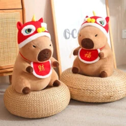 Christmas New Year Baby Capybara Plushies -Kawaii Store kawaiies plushies plush softtoy christmas new year baby capybara plushies soft toy 323941