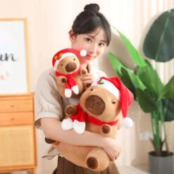 Christmas New Year Baby Capybara Plushies -Kawaii Store kawaiies plushies plush softtoy christmas new year baby capybara plushies soft toy 555536