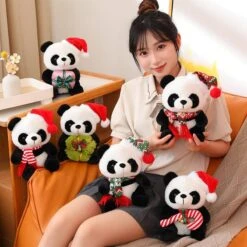 Christmas Santa Panda Plushies 24 Christmas Santa Panda Plushies -Kawaii Store kawaiies plushies plush softtoy christmas santa panda plushies soft toy 630205