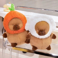 Chubby Capybara Plushie With Hat -Kawaii Store kawaiies plushies plush softtoy chubby capybara plushie with hat soft toy 288281