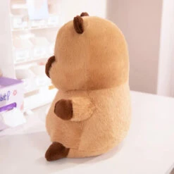Chubby Capybara Plushie With Hat -Kawaii Store kawaiies plushies plush softtoy chubby capybara plushie with hat soft toy 597216