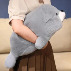 Chubby Cheeks White Grey Seal -Kawaii Store kawaiies plushies plush softtoy chubby cheeks white grey seal soft toy 662133