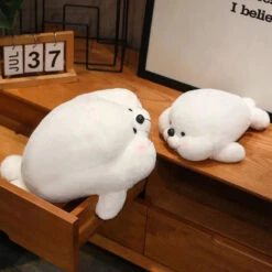 Chubby Cheeks White Grey Seal -Kawaii Store kawaiies plushies plush softtoy chubby cheeks white grey seal soft toy 678655