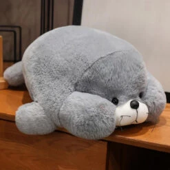 Chubby Cheeks White Grey Seal -Kawaii Store kawaiies plushies plush softtoy chubby cheeks white grey seal soft toy gray 28cm 701991