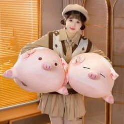 Chubby Chonky Pink Piggy Plushies | NEW -Kawaii Store kawaiies plushies plush softtoy chubby chonky pink piggy plushies new soft toy 317171