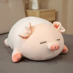 Chubby Chonky Pink Piggy Plushies | NEW -Kawaii Store kawaiies plushies plush softtoy chubby chonky pink piggy plushies new soft toy sleeping 21in 55cm 255707
