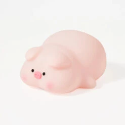 Chubby Pink Piggy LED Night Light -Kawaii Store kawaiies plushies plush softtoy chubby pink piggy led night light home decor 762748
