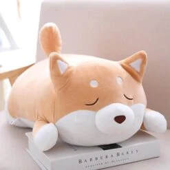 Chubby Shiba Inu -Kawaii Store kawaiies plushies plush softtoy chubby shiba inu soft toy 19in 50cm brown sleeping 449739