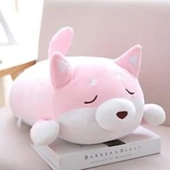 Chubby Shiba Inu -Kawaii Store kawaiies plushies plush softtoy chubby shiba inu soft toy 31in 80cm pink sleeping 258775