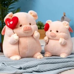 Chunky Love Heart Piggy Plushie -Kawaii Store kawaiies plushies plush softtoy chunky love heart piggy plushie soft toy 149145