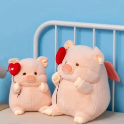Chunky Love Heart Piggy Plushie -Kawaii Store kawaiies plushies plush softtoy chunky love heart piggy plushie soft toy 212478