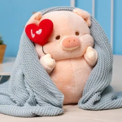 Chunky Love Heart Piggy Plushie -Kawaii Store kawaiies plushies plush softtoy chunky love heart piggy plushie soft toy 318757