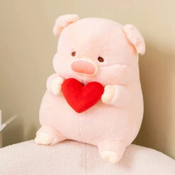 Chunky Love Heart Piggy Plushie -Kawaii Store kawaiies plushies plush softtoy chunky love heart piggy plushie soft toy 491005