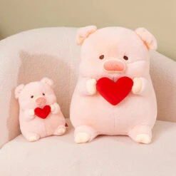 Chunky Love Heart Piggy Plushie -Kawaii Store kawaiies plushies plush softtoy chunky love heart piggy plushie soft toy 655515