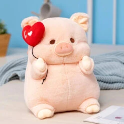 Chunky Love Heart Piggy Plushie -Kawaii Store kawaiies plushies plush softtoy chunky love heart piggy plushie soft toy 684469