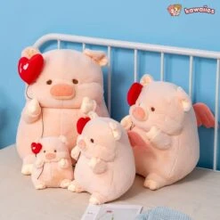 Chunky Love Heart Piggy Plushie -Kawaii Store kawaiies plushies plush softtoy chunky love heart piggy plushie soft toy 688220